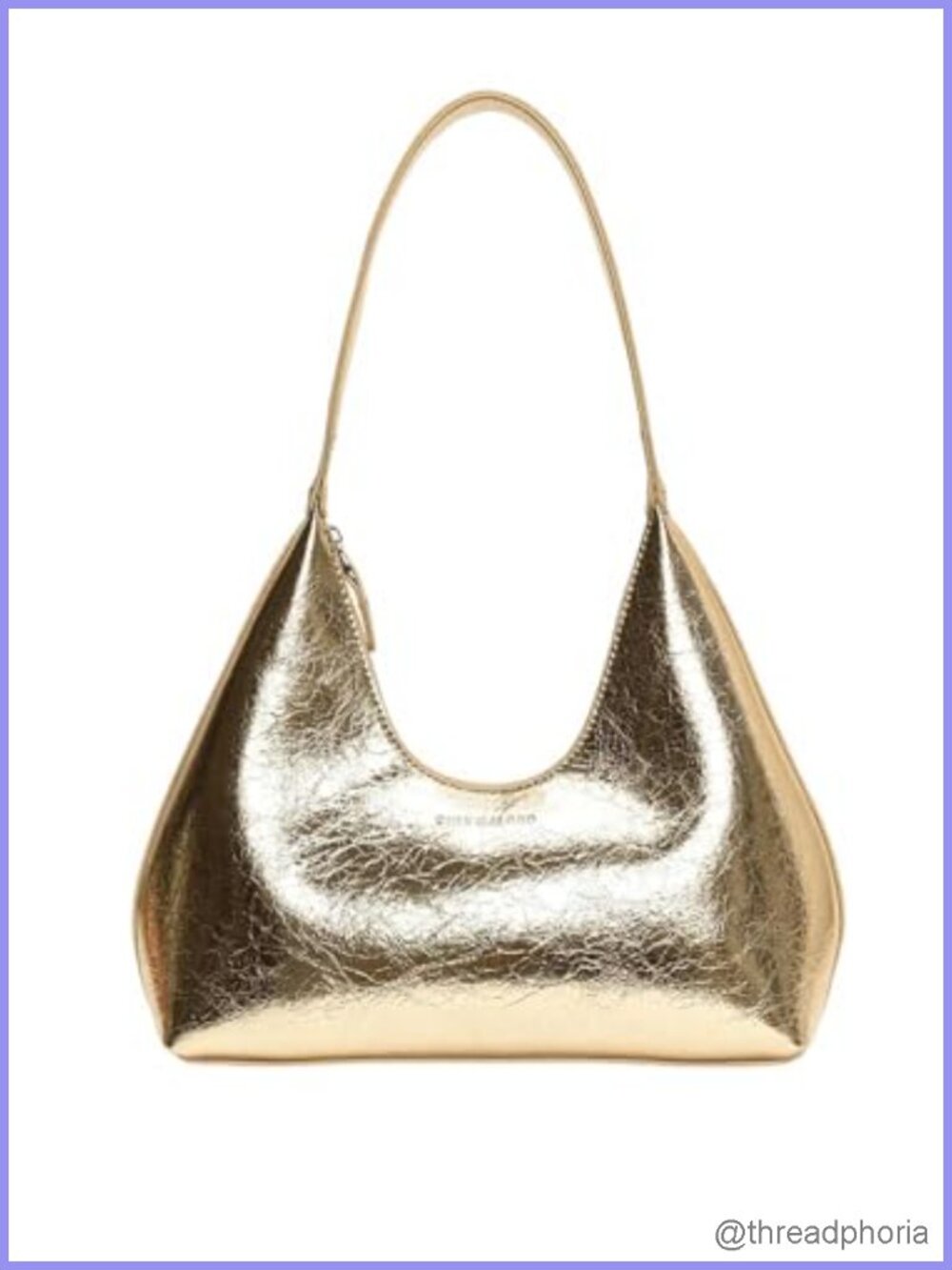 Verdusa Women's PU Leather Metallic Shoulder Bag Hobo Purse Top Handle Zipper